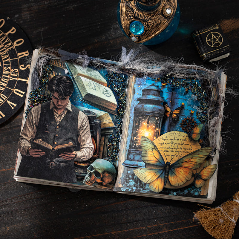 50PCS Witch Theme Scrapbook Paper