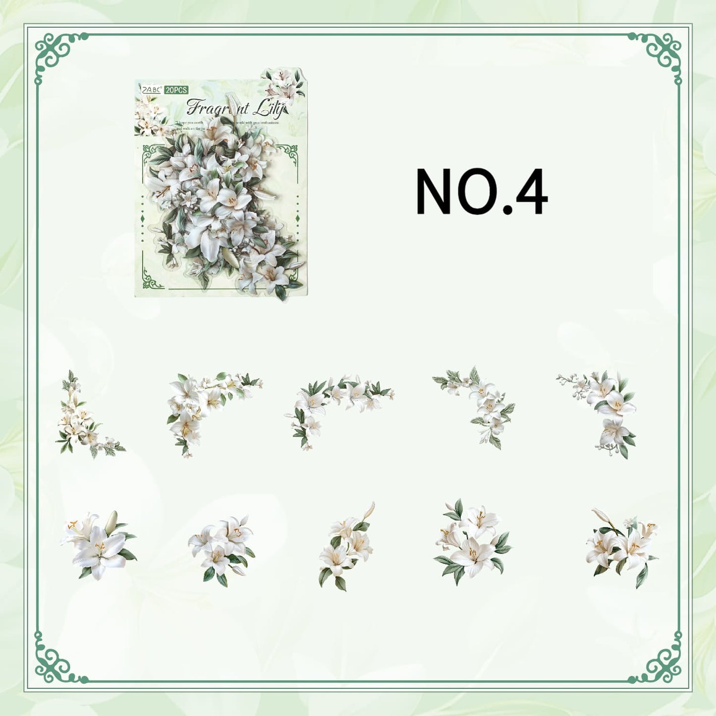 Vintage Floral PET Stickers