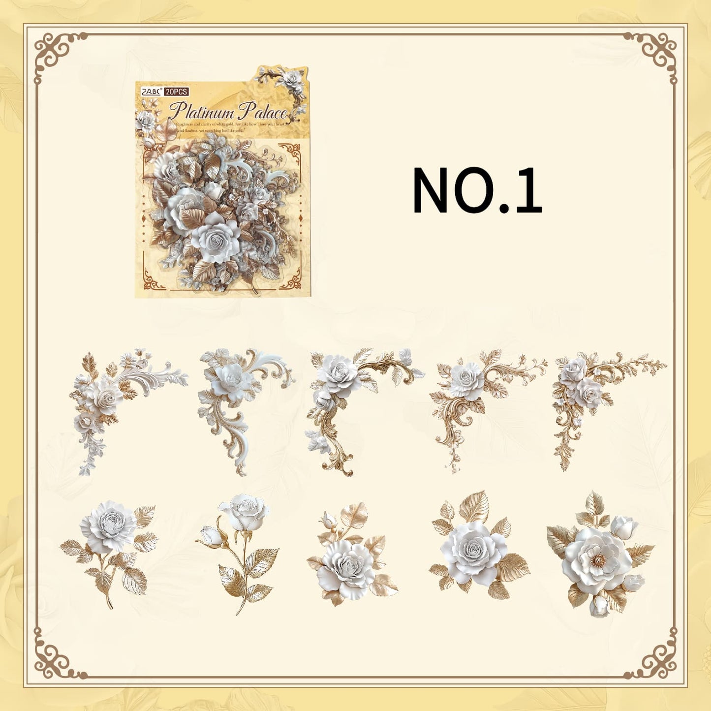 Vintage Floral PET Stickers