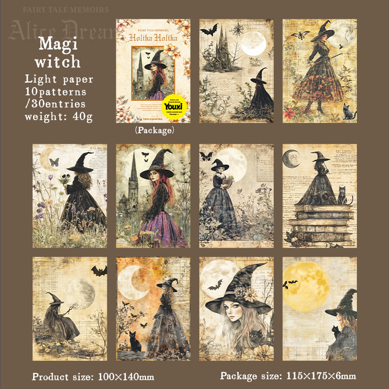 30PCS Fairy Tale Theme Material Paper