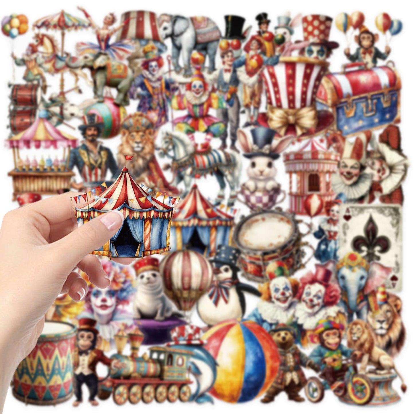 50PCS Circus Sticker Pack