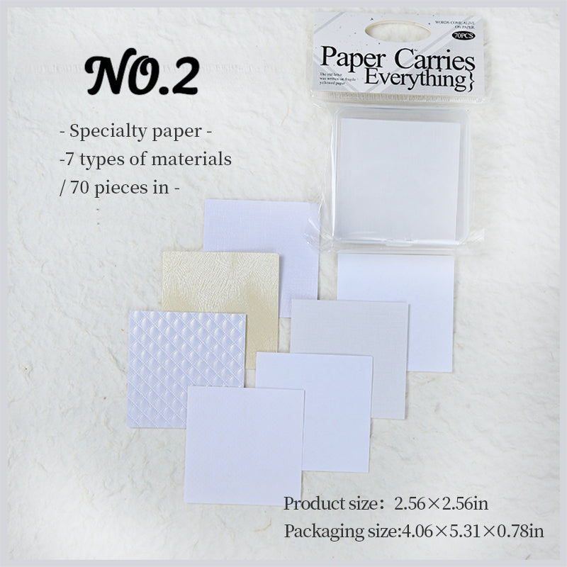 70PCS Essential 6-Color Paper Pack