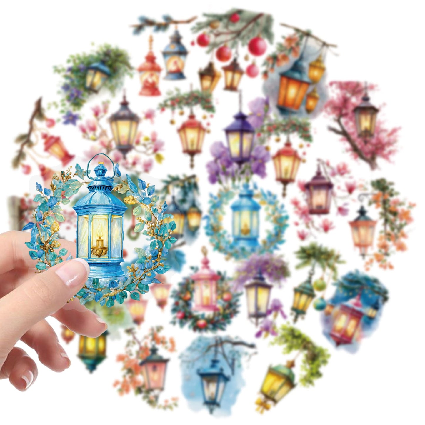 Lantern Theme Scrapbooking Stickers Pack