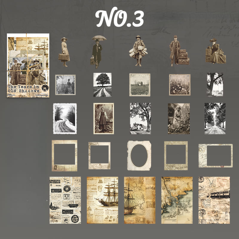 Vintage Time Theme Sticker Pack