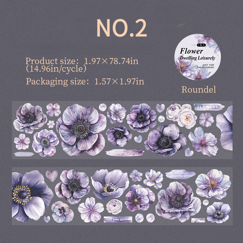 Flower Die-Cut Decorative PET Tape