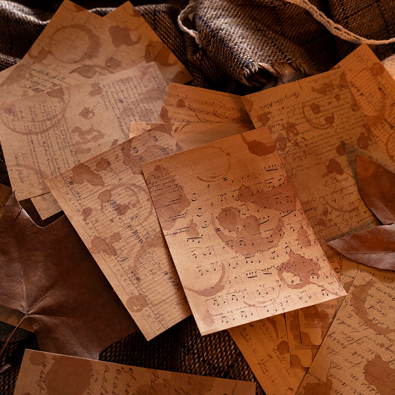 Vintage Coffee Stain Junk Journal Kit