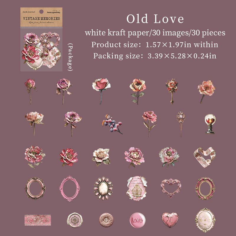 Vintage Junk Journal Stickers Pack