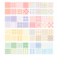 60PCS Plaid Pattern Washi Tape Set