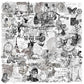 50PCS Vintage Collage Sticker Pack