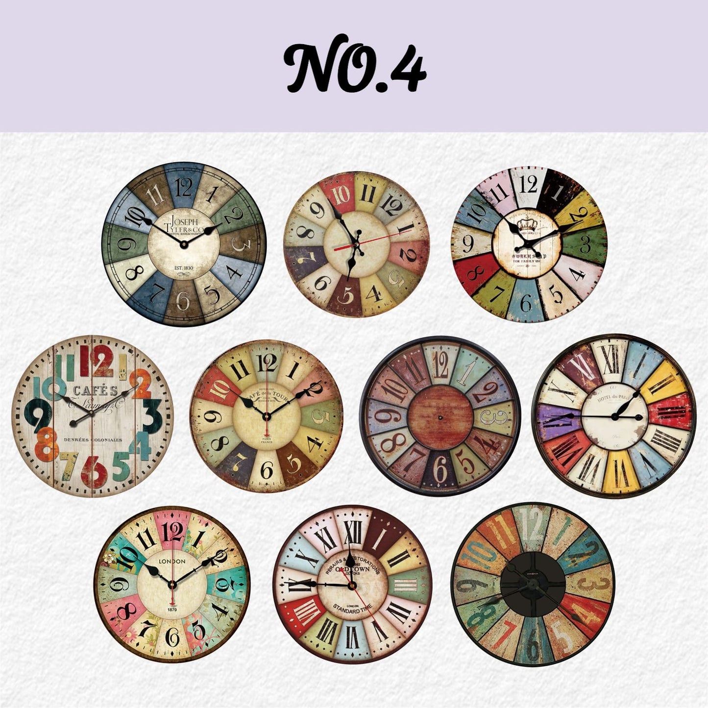 Vintage Clock Theme Stickers