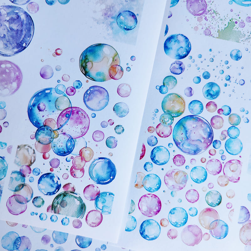Watercolor Bubble Gradient One Cycle PET Tape