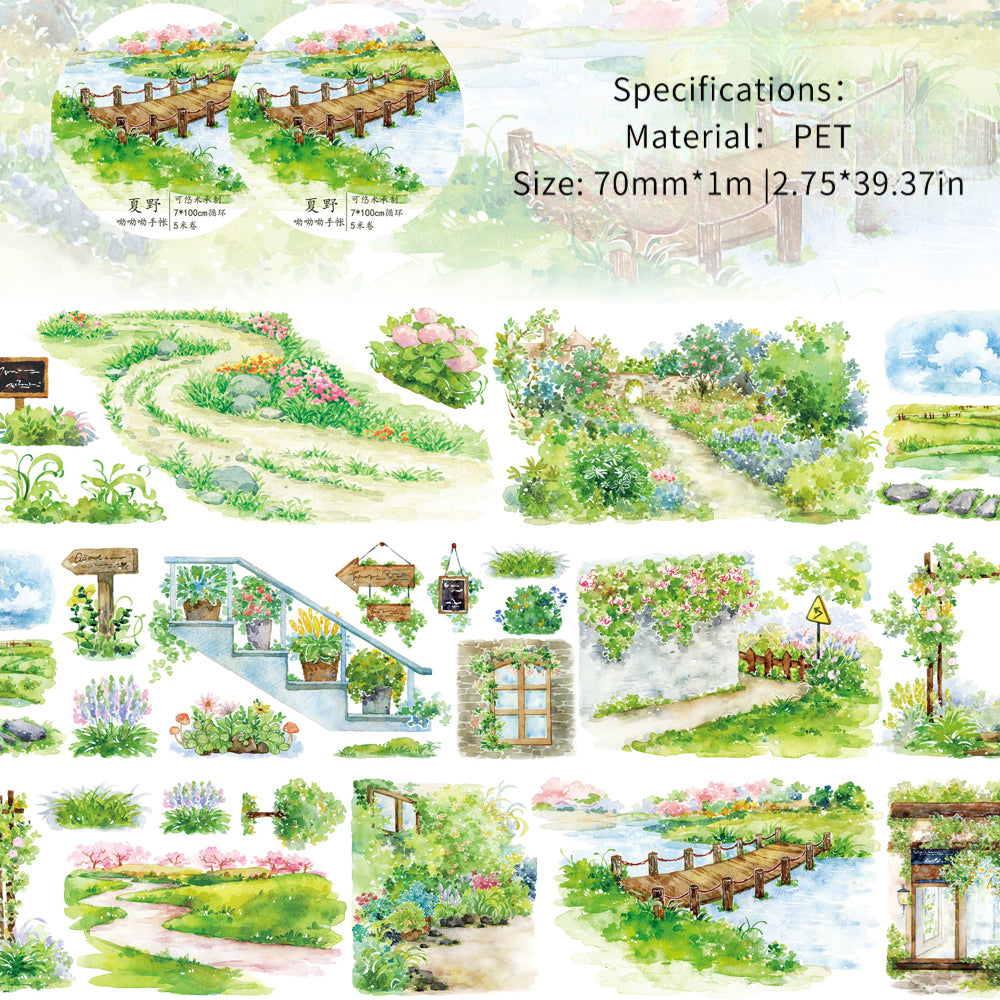 Garden Theme One Cycle PET Tape