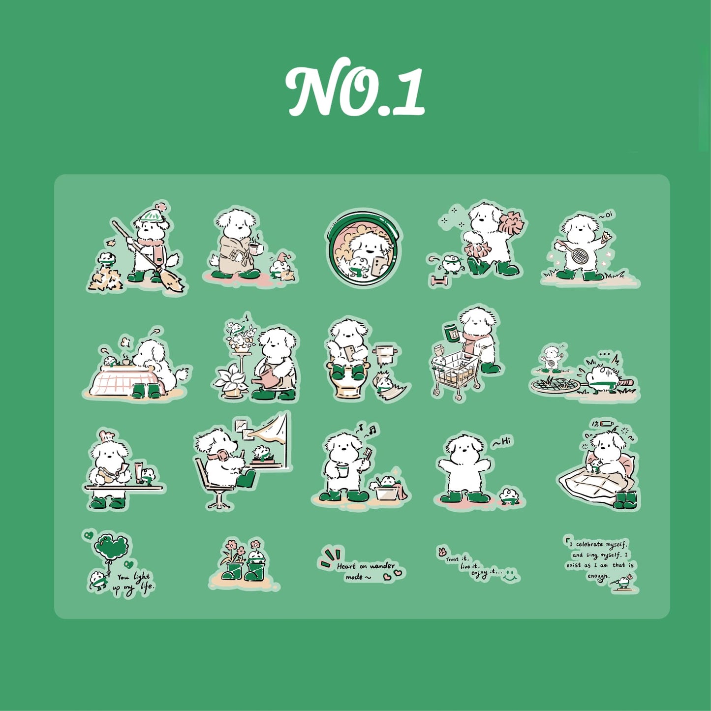 Cats & Dogs in Rain Boots Stickers