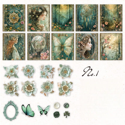 Vintage Floral Character Material Pack