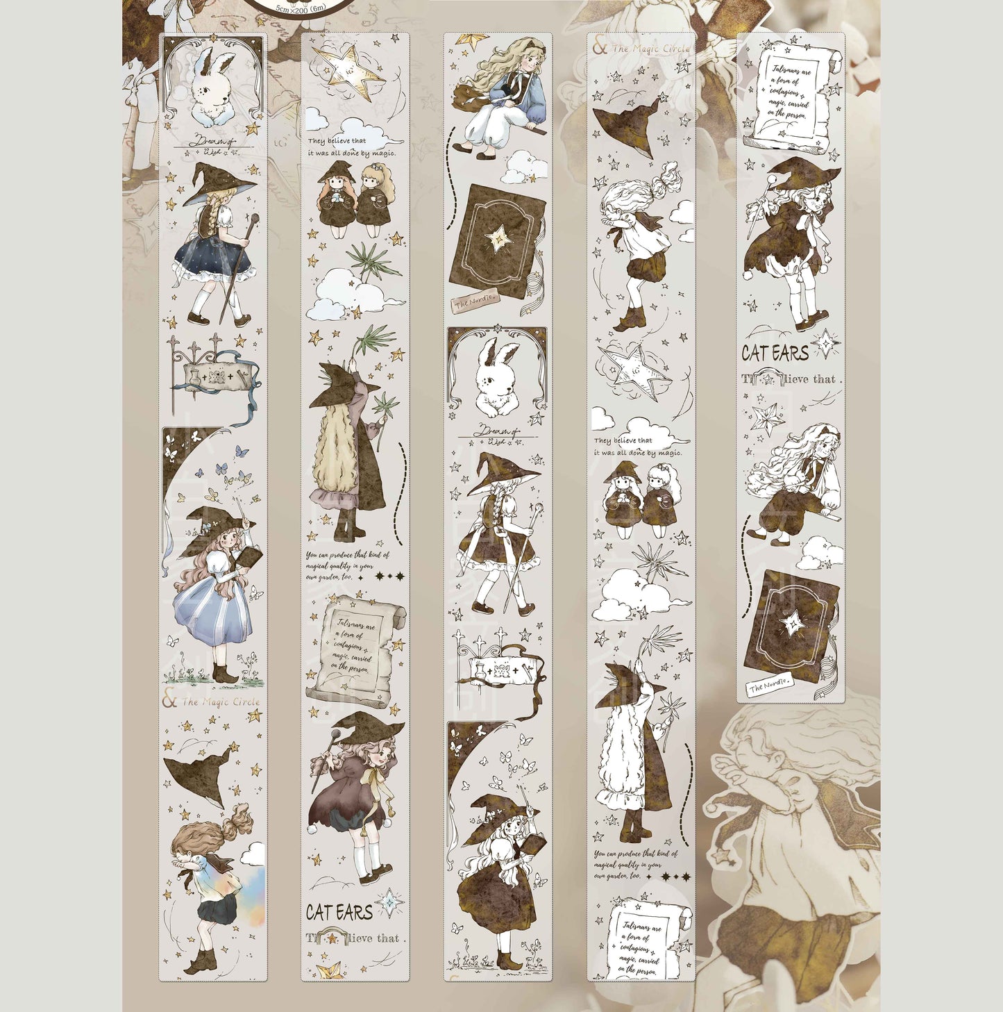 Little Witch Series Washi/PET Tape