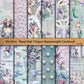 12PCS Mermaid Scrapbook Paper