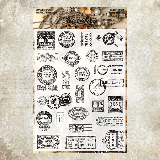 Vintage Background Basic Clear Stamp