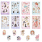 8PCS Girl Group Cartoon Stickers