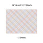 12PCS  Pink Plaid Scrapbook Paper