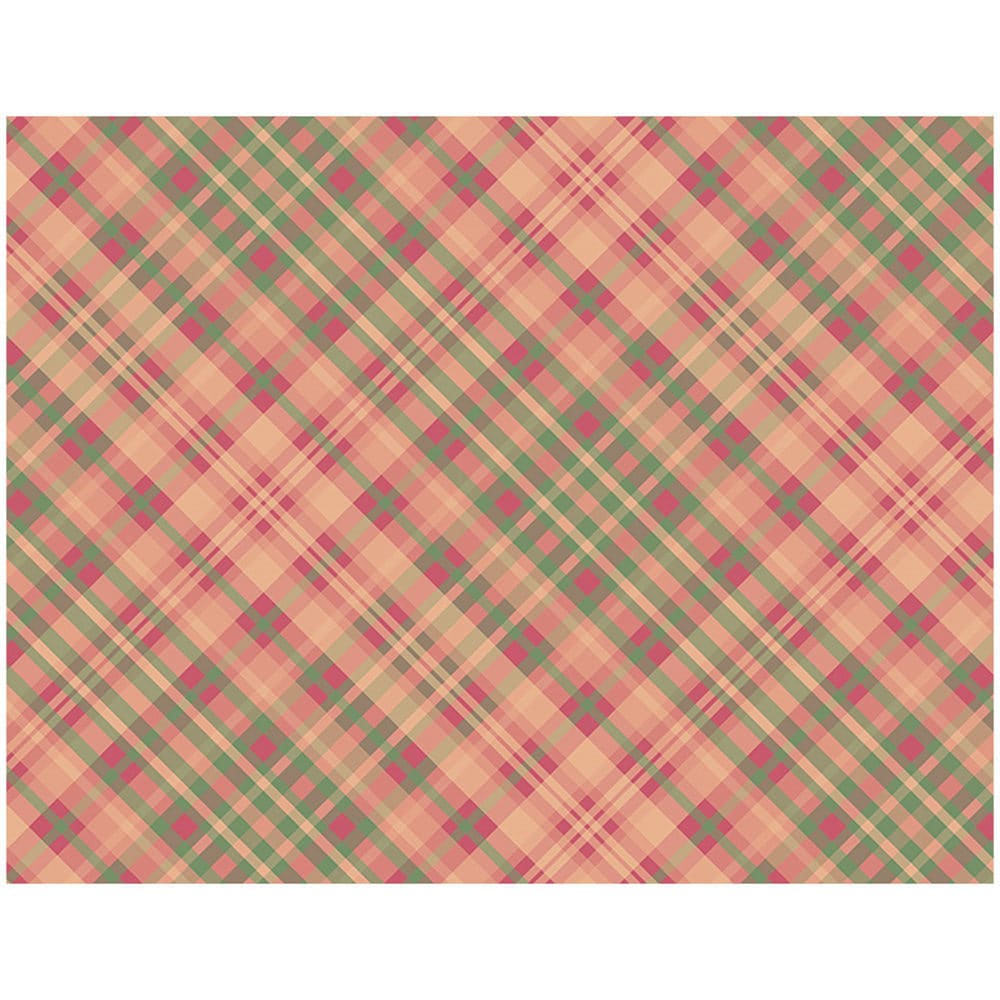 12PCS  Pink Plaid Scrapbook Paper