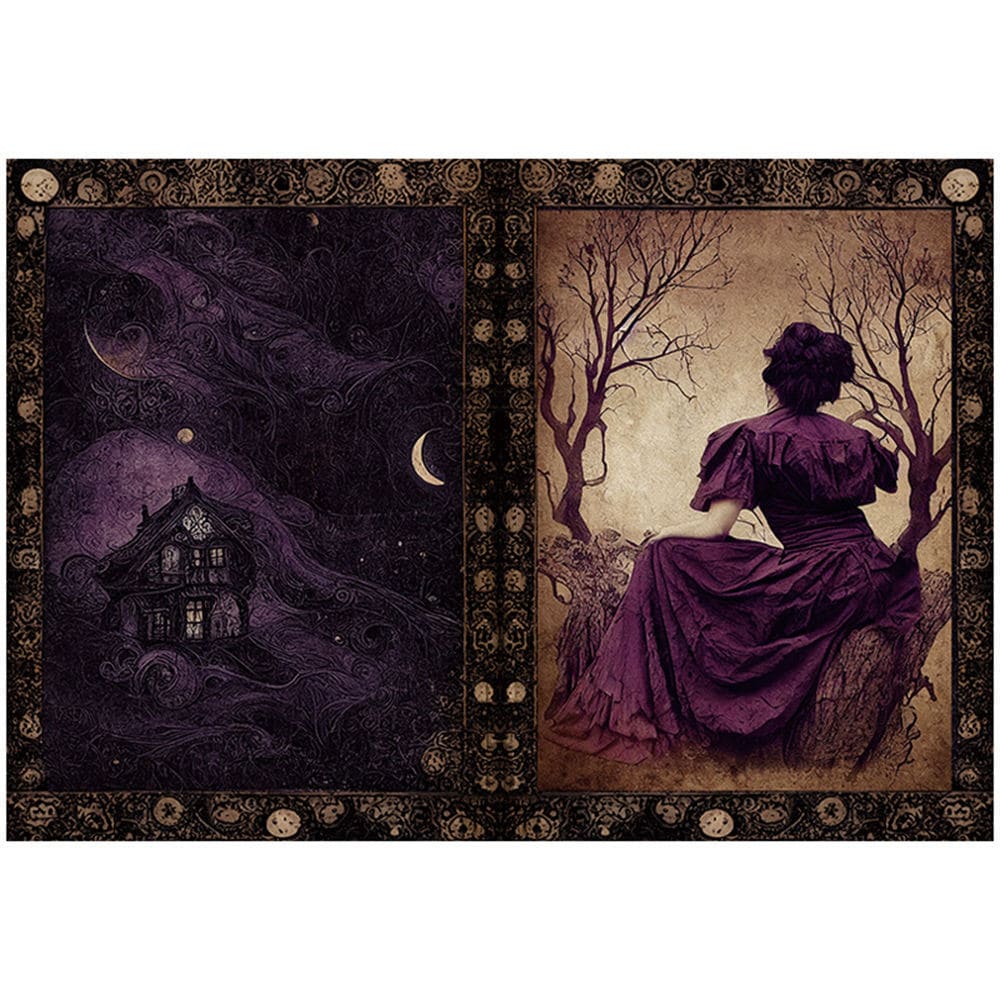 10PCS Purple Magic Scrapbook Paper