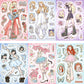 8PCS Girl Group Cartoon Stickers