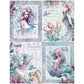 12PCS Mermaid Scrapbook Paper