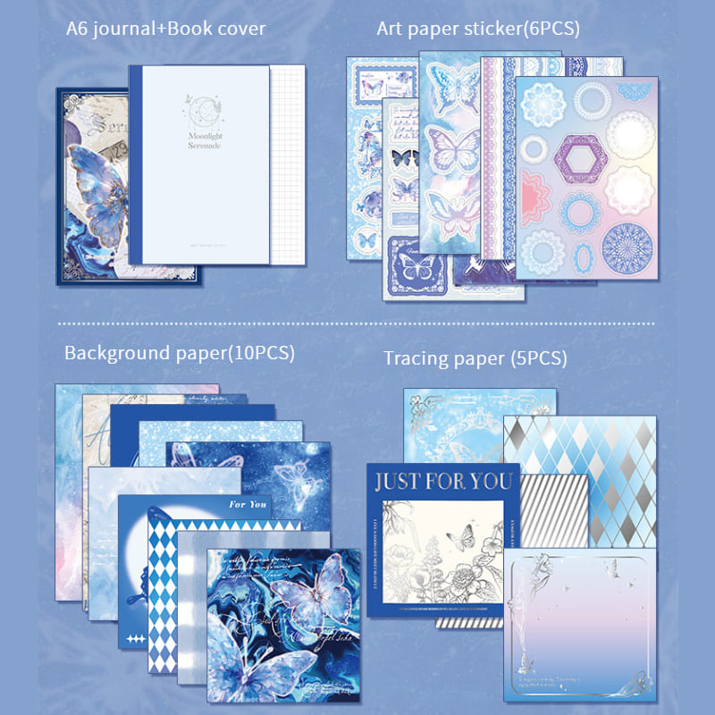 162PCS Butterfly Anthology Scrapbook  Box