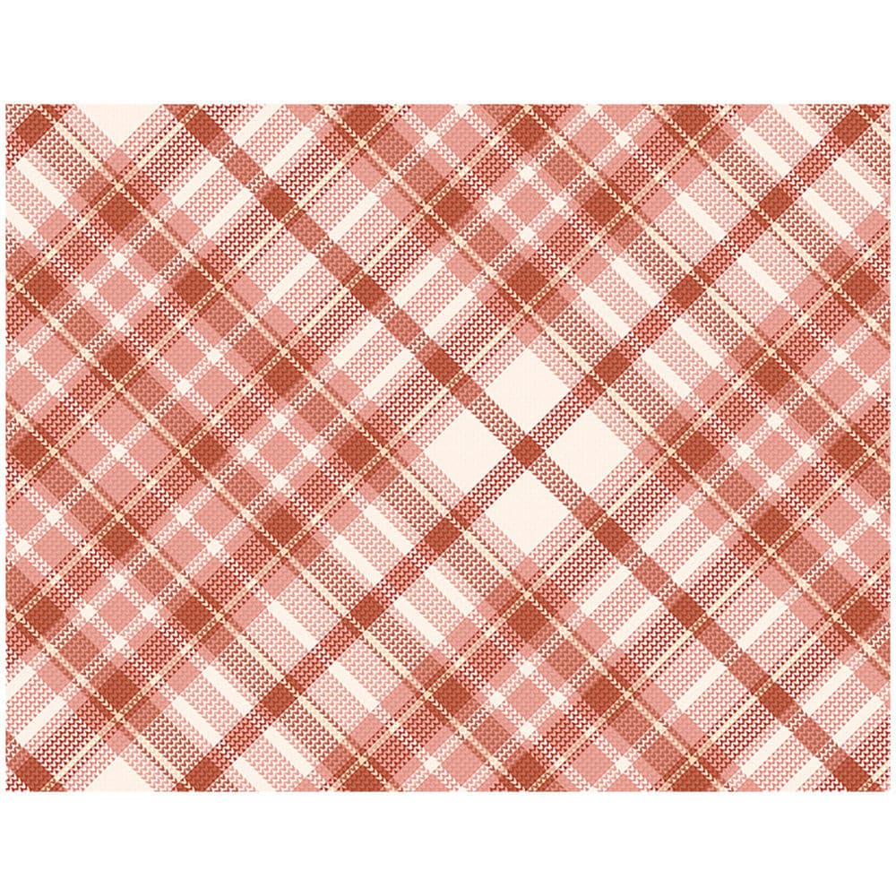 12PCS  Pink Plaid Scrapbook Paper