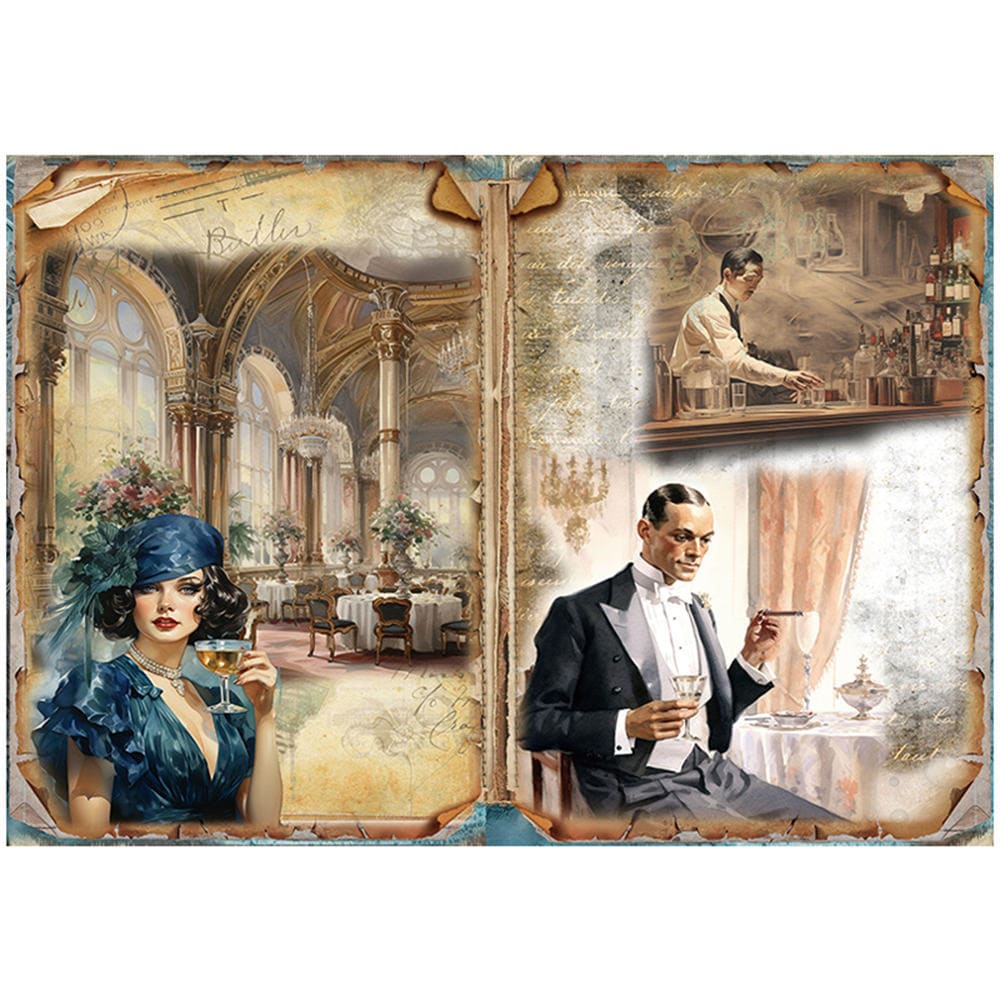 15PCS Vintage Lady Scrapbook Paper