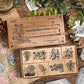8-PCS Butterflies Dancing Among Flowers Wooden Stamps