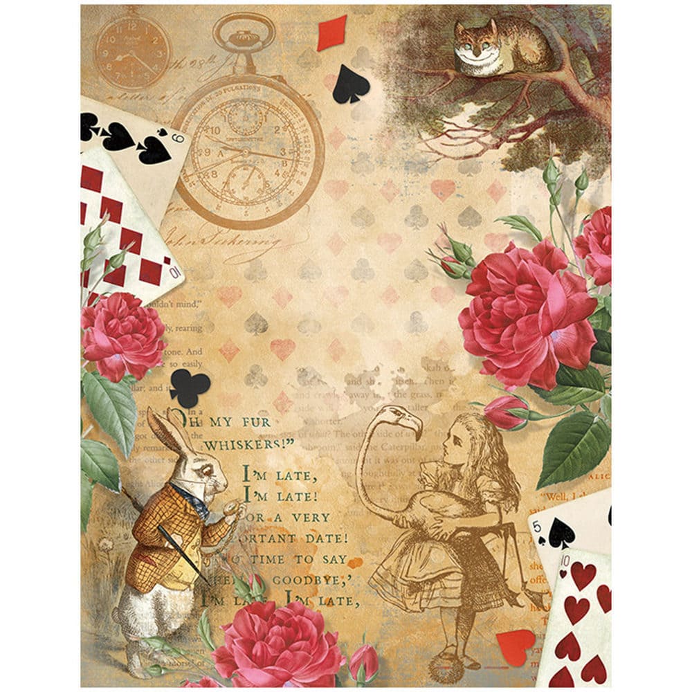 12PCS Alice's Gifts Scrapbook Paper