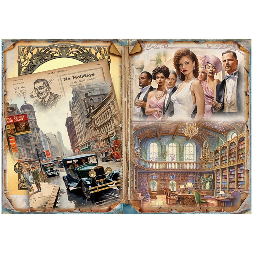 15PCS Vintage Lady Scrapbook Paper