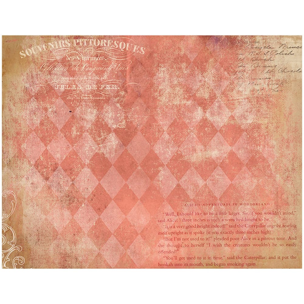 12PCS Alice's Gifts Scrapbook Paper