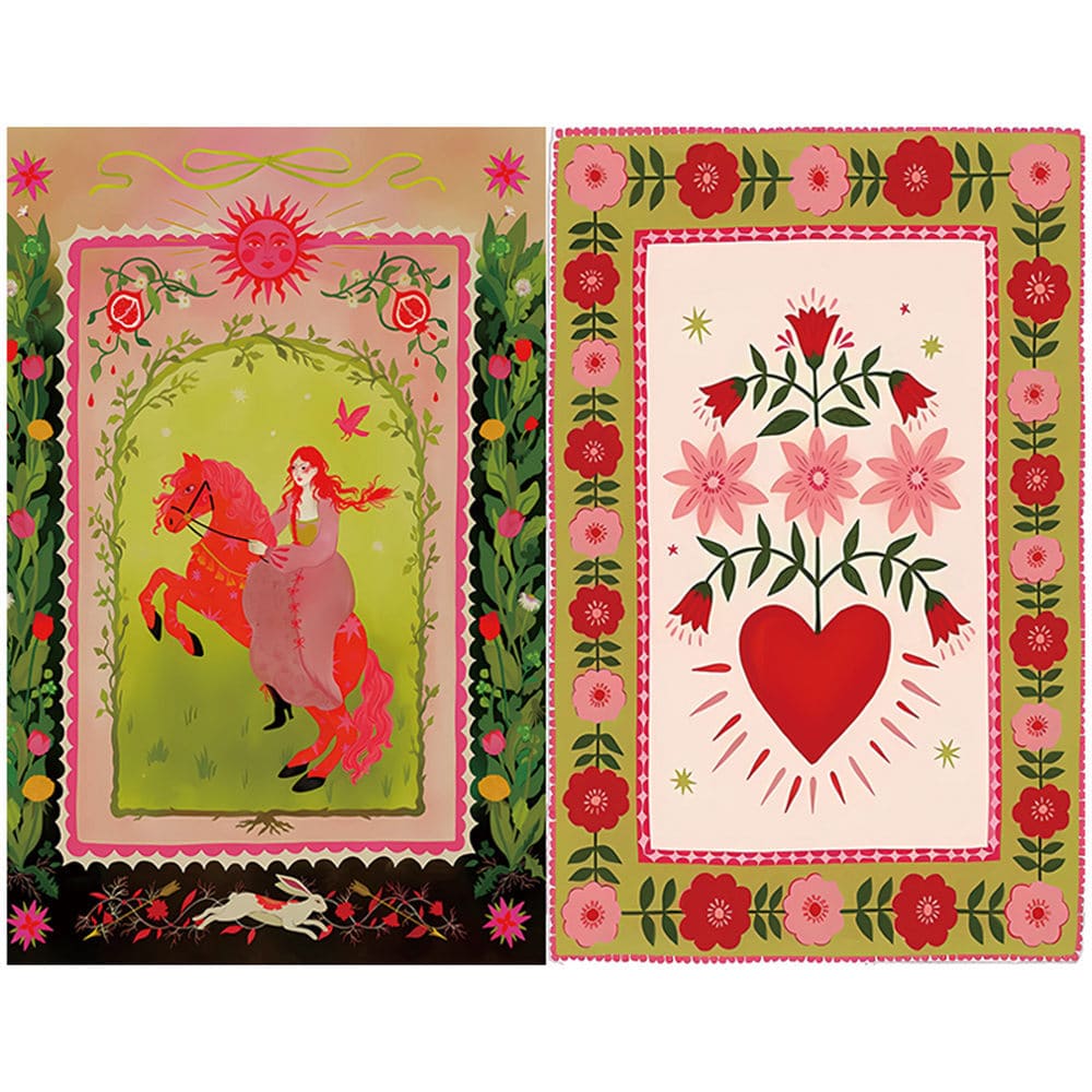 12PCS Vintage Illustration Scrapbook Paper