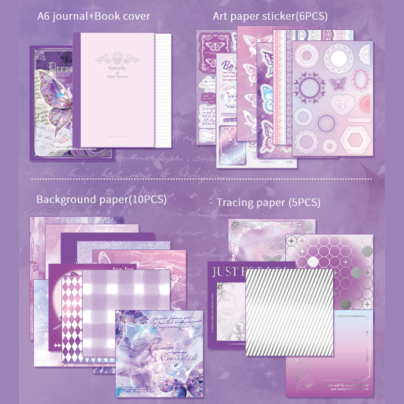 162PCS Butterfly Anthology Scrapbook  Box