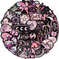 50PCS Black & Pink Gothic Sticker Pack