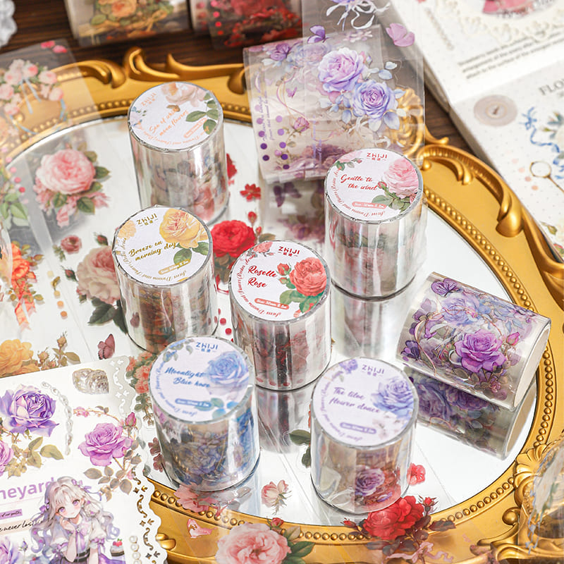 Full view of Flower Series Die-Cut PET Tape