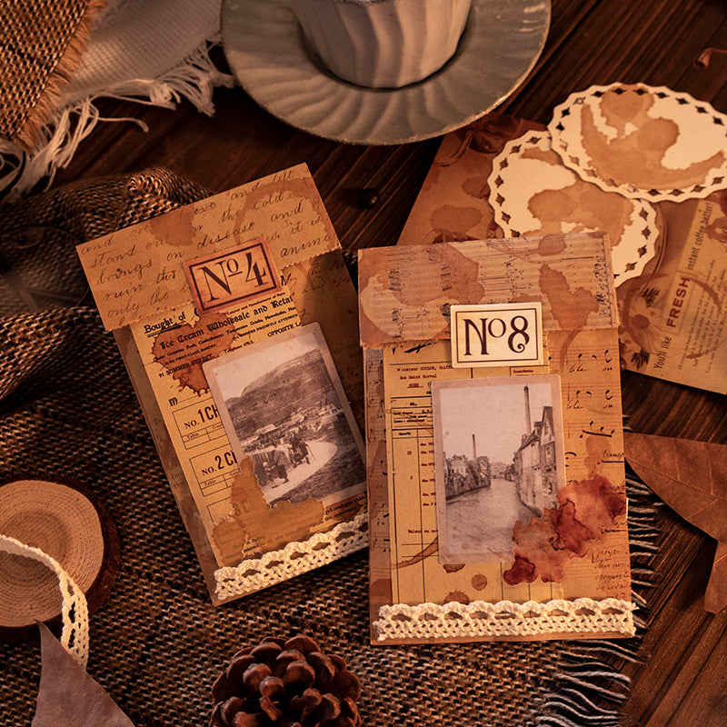 Vintage Coffee Stain Junk Journal Kit