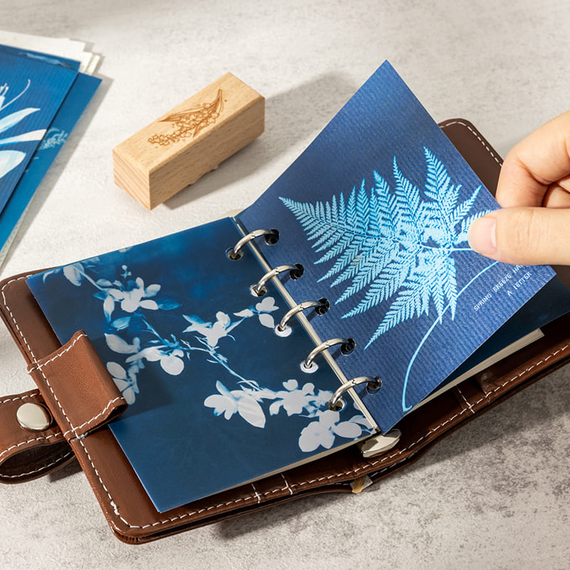 Blue Botanical Scrapbook Paper Pack