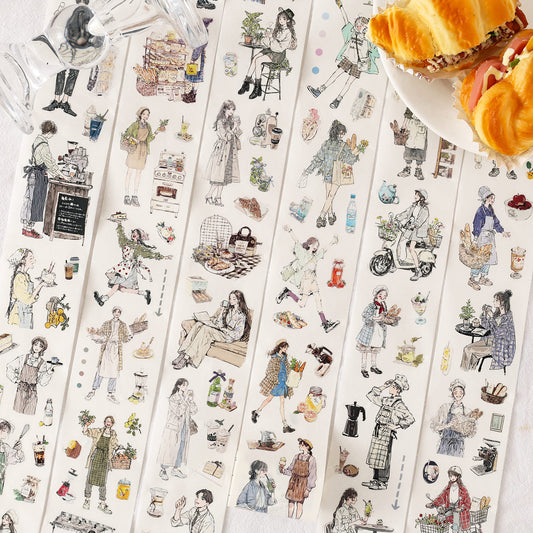 6-Pack Cute Character Die-Cut Washi Tape Set