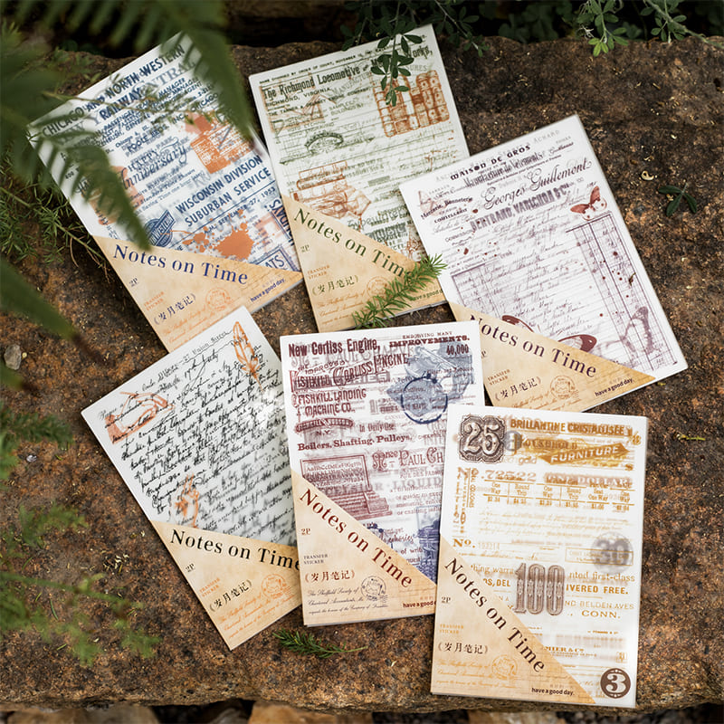 Time Notes Series Transfer Stickers