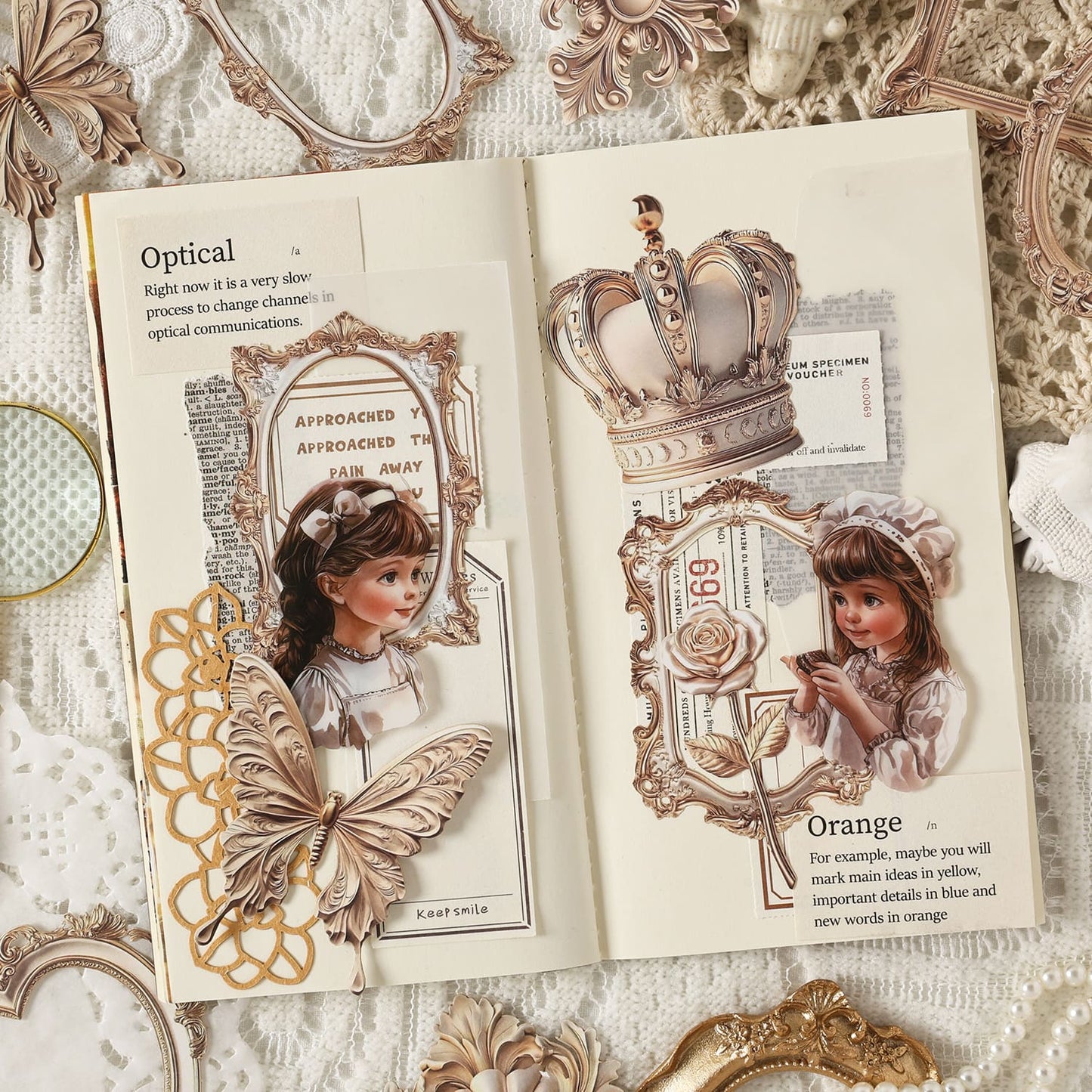 Vintage European Ephemera Sticker Pack