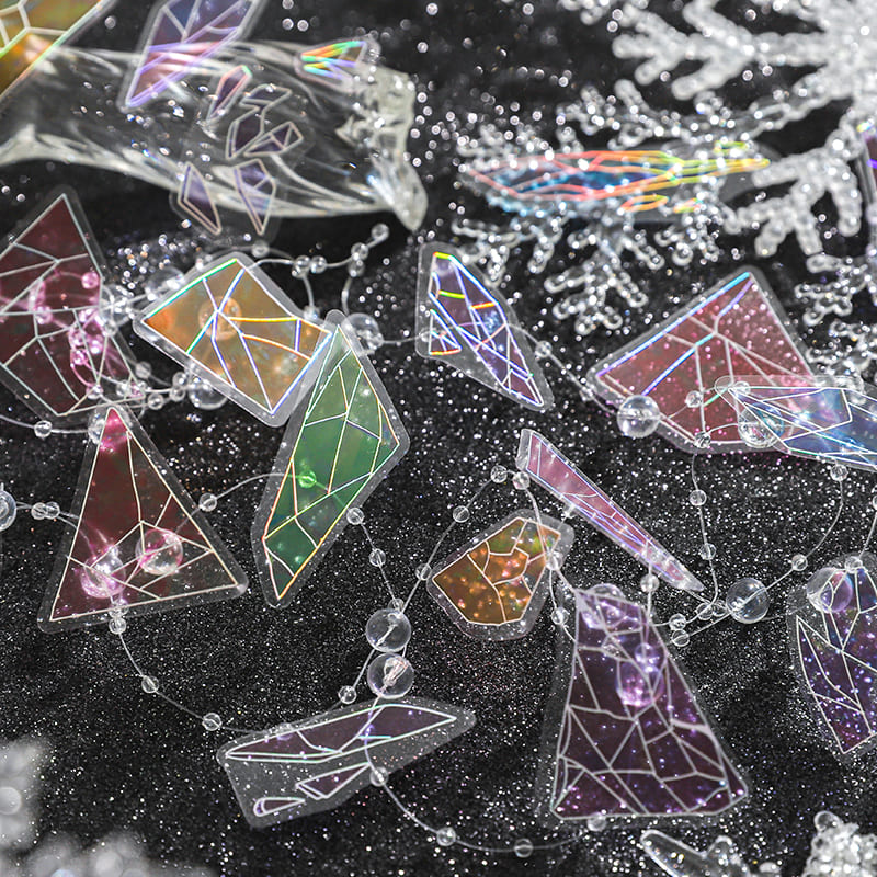 Glass Fragments PET Stickers