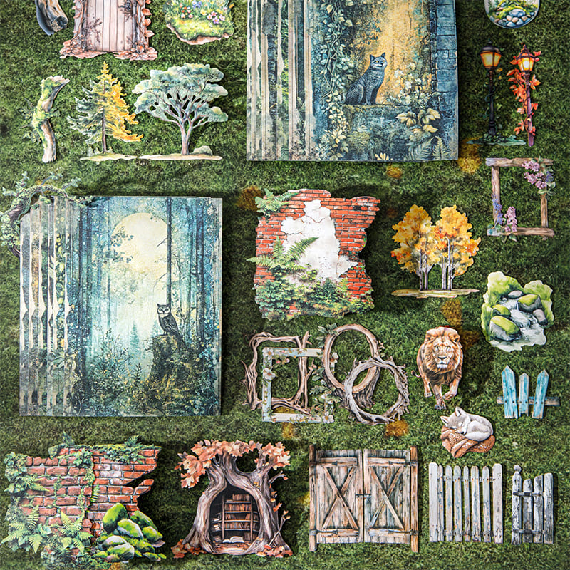 100PCS Jungle Adventure Scrapbook Sticker Set