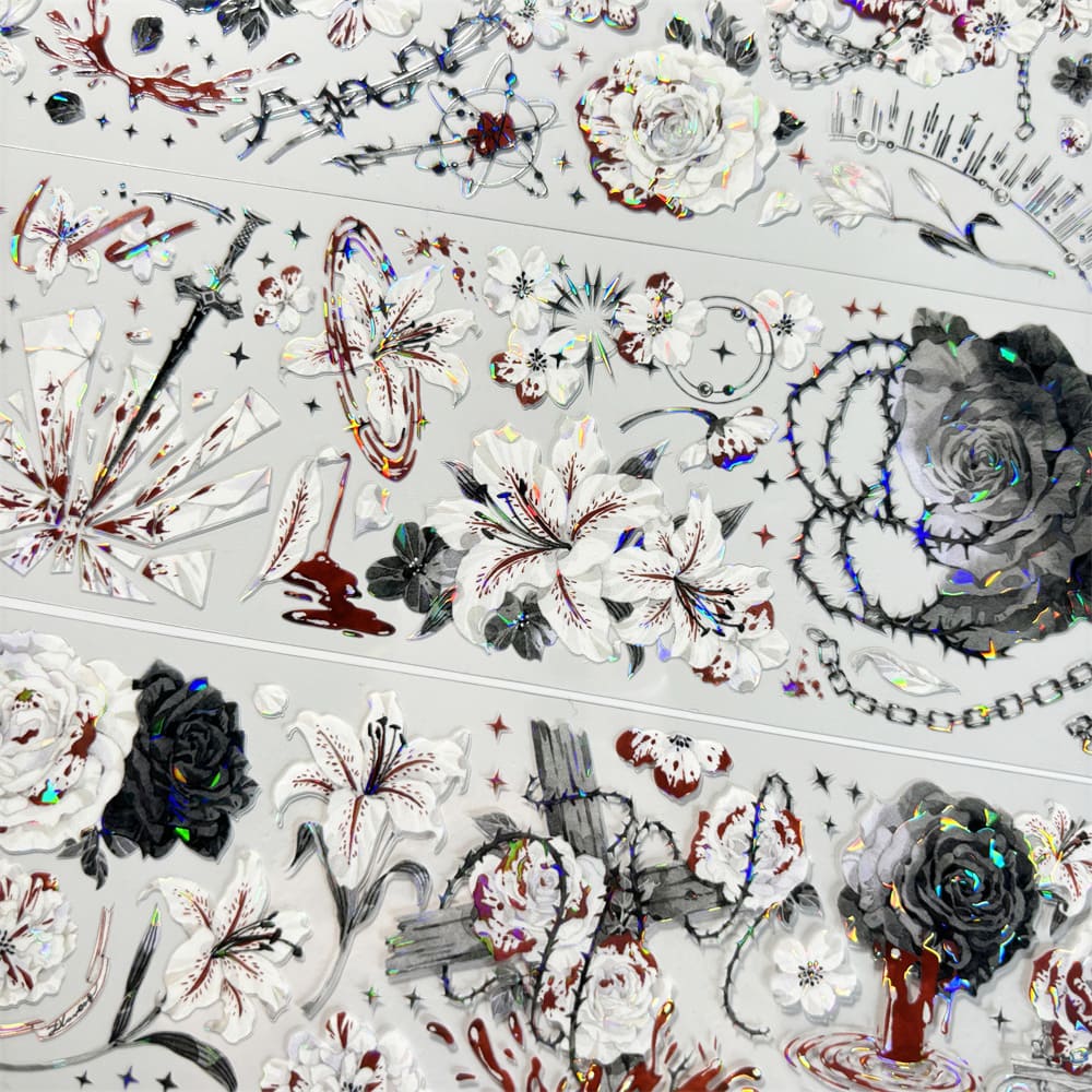 Noir Blood Floral One Cycle PET Tape