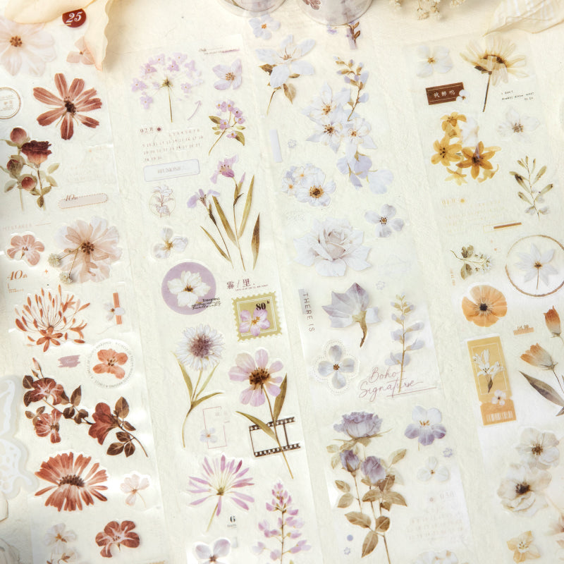 Vintage Botanicals Die-Cut PET Tape