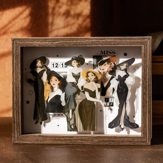 Vintage Elegant Figures Sticker Book