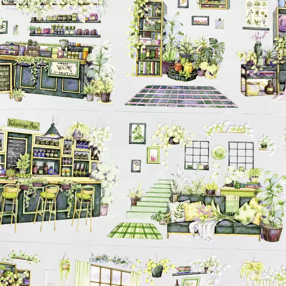 One Cycle Home Greenery Layout PET Tape