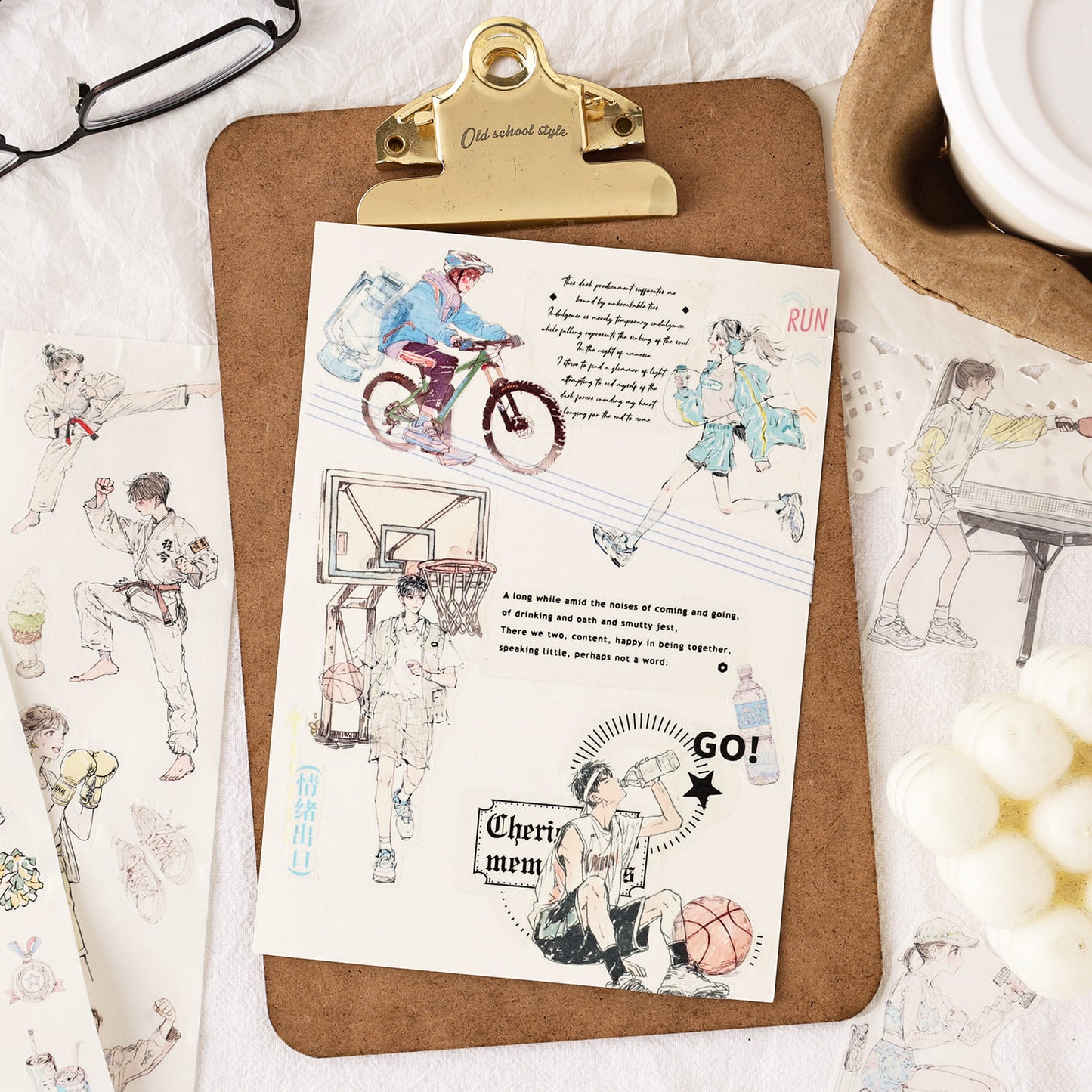 6-Pack Cute Character Die-Cut Washi Tape Set